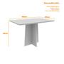 Imagem de Mesa de Jantar 4 Lugares Anitta Canto Redondo OffWhite MDF 120x80 - New Ceval