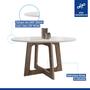 Imagem de Mesa de Jantar 4 Lugares Arizona Canela com Vidro Chocolate/Off White/Boucle Cinza 20770 - Cel Móveis