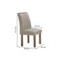 Imagem de Mesa de Jantar 4 Lugares Arizona com Vidro Chocolate/Off White/Bege Claro 20771- Cel Móveis