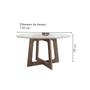 Imagem de Mesa de Jantar 4 Lugares Arizona com Vidro Chocolate/Off White/Bege Escuro 20771 - Cel Móveis
