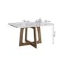 Imagem de Mesa de Jantar 4 Lugares Arizona com Vidro Chocolate/Off White/Boucle Gelo 20767 - Cel Móveis