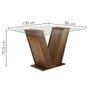 Imagem de Mesa de Jantar 4 Lugares Classic com Vidro Chocolate/Animale Marrom - Cel Móveis