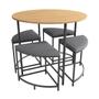 Imagem de Mesa de Jantar 4 Lugares Freijo/Preto - Kappesberg