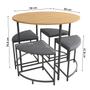 Imagem de Mesa de Jantar 4 Lugares Freijo/Preto - Kappesberg