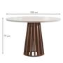 Imagem de Mesa de Jantar 4 Lugares Kansas/Arthus com Vidro Chocolate/Off White/Suede Cinza 17991 - Cel Móveis
