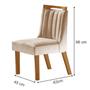 Imagem de Mesa de Jantar 4 Lugares Madri com Vidro Cinamomo/Off White/Creme - Lj Móveis