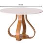 Imagem de Mesa de Jantar 4 Lugares Redondo Bella Tampo Laqueado com Vidro