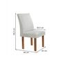 Imagem de Mesa de Jantar 4 Lugares Stella Canela com Vidro Ripado Chocolate/Off White/Boucle Gelo - Cel Móveis