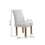 Imagem de Mesa de Jantar 4 Lugares Stella Canela com Vidro Ripado Chocolate/Off White/Boucle Gelo - Cel Móveis