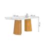 Imagem de Mesa de Jantar 4 Lugares Stella com Vidro Ripado Cinamomo/Off White/Boucle Gelo - Cel Móveis