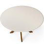 Imagem de Mesa De Jantar 4 Lugares Tampo de Vidro Redonda Cora 120 cm M04 Off White - Lyam