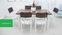 Imagem de Mesa De Jantar 6 Cadeiras Lisboa Tampo Mdf Aço Branca