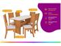Imagem de Mesa de Jantar 6 Cadeiras Retangular Freijo e Off White Indekes Cristal