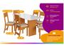 Imagem de Mesa de Jantar 6 Cadeiras Retangular Freijo e Off White Indekes Luiza