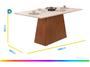 Imagem de Mesa de Jantar 6 Cadeiras Retangular Freijó Off White e Creme DJ Móveis Copenhague