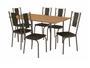 Imagem de Mesa de Jantar 6 Cadeiras Retangular Marrom