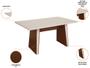 Imagem de Mesa de Jantar 6 Cadeiras Retangular Naturalle e Off-White Tampo de MDF Verona Móveis São Carlos