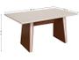 Imagem de Mesa de Jantar 6 Cadeiras Retangular Naturalle e Off-White Tampo de MDF Verona Móveis São Carlos
