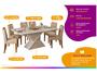 Imagem de Mesa de Jantar 6 Cadeiras Retangular Off White e Saara DJ Móveis Firenze