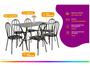 Imagem de Mesa de Jantar 6 Cadeiras Retangular Preta 
