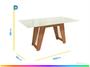 Imagem de Mesa de Jantar 6 Cadeiras Retangular Tampo de MDF com Vidro Merlot Kappesberg