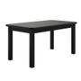 Imagem de Mesa De Jantar 6 Lugares 160cm Com Pés Em Madeira Maciça Robusta Preto Safira Shop Jm