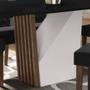 Imagem de Mesa De Jantar 6 Lugares 160cm Venetti N02 Imbuia/Preto - Mpozenato