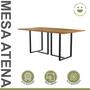 Imagem de Mesa de Jantar 6 Lugares 180cm Tampo MDF Atena Mais Decor