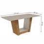 Imagem de Mesa de Jantar 6 Lugares Apogeu Vênus com Vidro Amêndoa Clean/Off White/Linho Rinzai Bege - Móveis Lopas