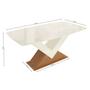 Imagem de Mesa de Jantar 6 Lugares Camélia com Vidro Canela/Off White/Capuccino - Kappesberg Jantar