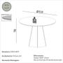 Imagem de Mesa de Jantar 6 Lugares com Pé Hexagonal Off White/ Freijó