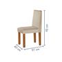 Imagem de Mesa de Jantar 6 Lugares França com Vidro Castanho/Cinamomo/Suede Creme - Lj Móveis