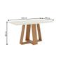 Imagem de Mesa de Jantar 6 Lugares Lins/Bella com Vidro Nature/Off White/Linho - Henn