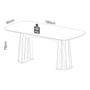 Imagem de Mesa de Jantar 6 Lugares Madeira MDF Retangular Dalla Costa