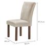Imagem de Mesa de Jantar 6 Lugares Montreal com Vidro Chocolate/Off White/Suede Bege - Panorama Móveis