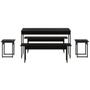 Imagem de Mesa de Jantar 6 Lugares Preto ônix - Compace