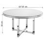 Imagem de Mesa de Jantar 6 Lugares Redonda Toronto Cromado Branco/Preto - Novabras