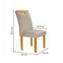 Imagem de Mesa de Jantar 6 Lugares Stella com Vidro Ripado Cinamomo/Off White/Boucle Bege - Cel Móveis