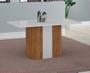 Imagem de Mesa de Jantar 6 Lugares Tampo MDF/Vidro Doha 120cm Moveis Leifer CADEIRAS NÃO INCLUSAS