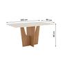 Imagem de Mesa de Jantar 6 Lugares Vértice/Vita com Vidro Nature/Off White/Bege - Henn