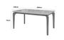 Imagem de Mesa de Jantar 8 lugares 2m Moderna Tampo com Vidro Base Madeira Maciça Cirrus Off White/Imbuia Bahia