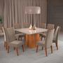 Imagem de Mesa de Jantar 8 Lugares Daniela com Vidro Mel/Off White/Perola - Viero Móveis