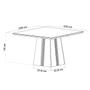 Imagem de Mesa de Jantar 8 Lugares Daniela com Vidro Mel/Off White/Perola - Viero Móveis