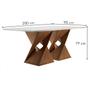 Mesa de Jantar 8 Lugares Genova com Vidro Chocolate/Off White/Cinza - Cel Móveis Imagem de Mesa de Jantar 8 Lugares Genova com Vidro Chocolate/Off White/Cinza - Cel Móveis