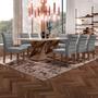 Mesa de Jantar 8 Lugares Genova com Vidro Chocolate/Off White/Cinza - Cel Móveis Imagem de Mesa de Jantar 8 Lugares Genova com Vidro Chocolate/Off White/Cinza - Cel Móveis