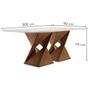 Imagem de Mesa de Jantar 8 Lugares Genova com Vidro Chocolate/Off White/Marrom Claro - Cel Móveis