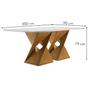 Imagem de Mesa de Jantar 8 Lugares Genova com Vidro Cinamomo/Off White/Cinza - Cel Móveis