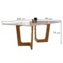 Imagem de Mesa de Jantar 8 Lugares Nápoles/Genova com Vidro Cinamomo/Off White/Marrom Claro - Cel Móveis