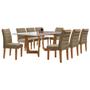 Imagem de Mesa de Jantar 8 Lugares Nápoles/Genova com Vidro Cinamomo/Off White/Marrom Claro - Cel Móveis