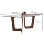 Imagem de Mesa de Jantar 8 Lugares Nápoles/Luísa com Vidro Chocolate/Off White/Marrom Claro - Cel Móveis